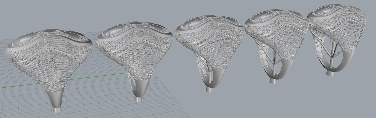SINGLE ROW STONE RING COLLECTION -R08- 3D print model_1