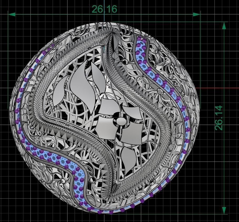 SINGLE ROW STONE RING COLLECTION -R08- 3D print model_12