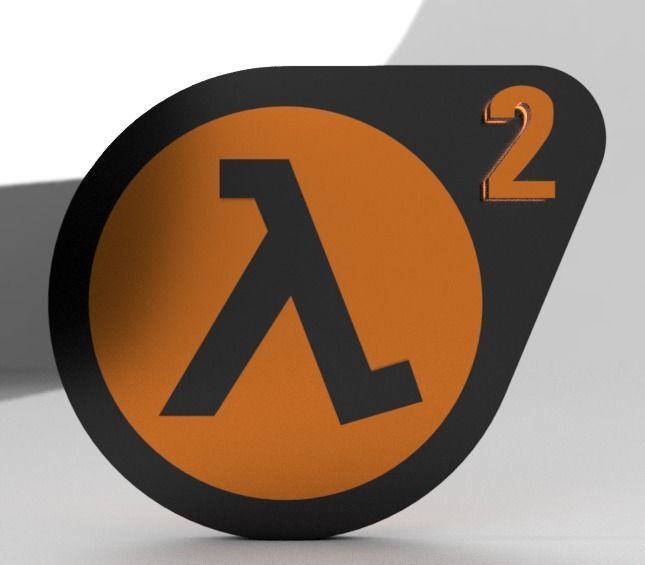 Half life 2 logo 3D model_2