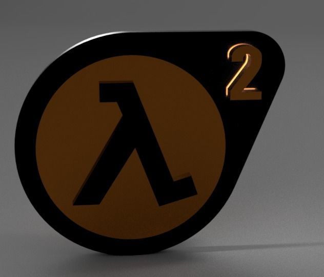 Half life 2 logo 3D model_3