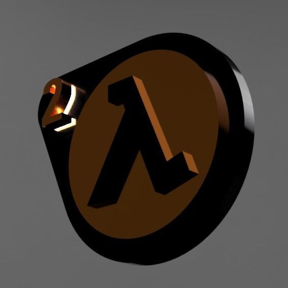 Half life 2 logo 3D model_4