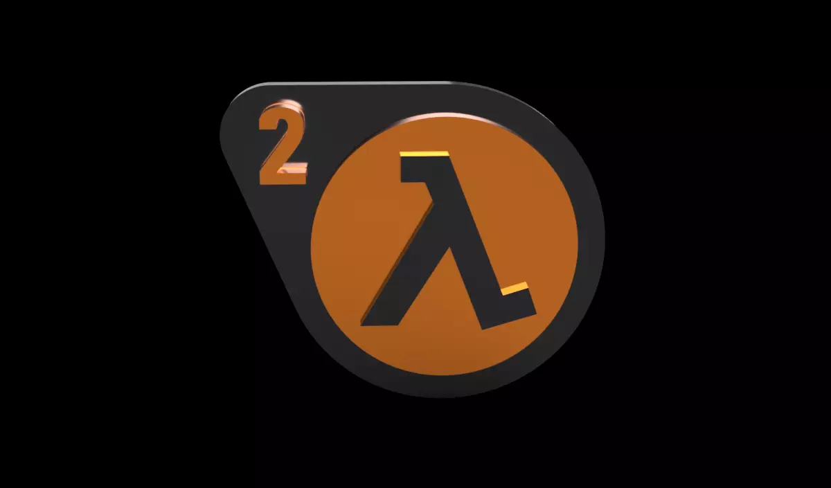 Half life 2 logo 3D model_1