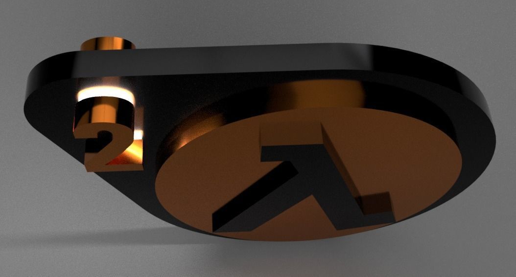 Half life 2 logo 3D model_5