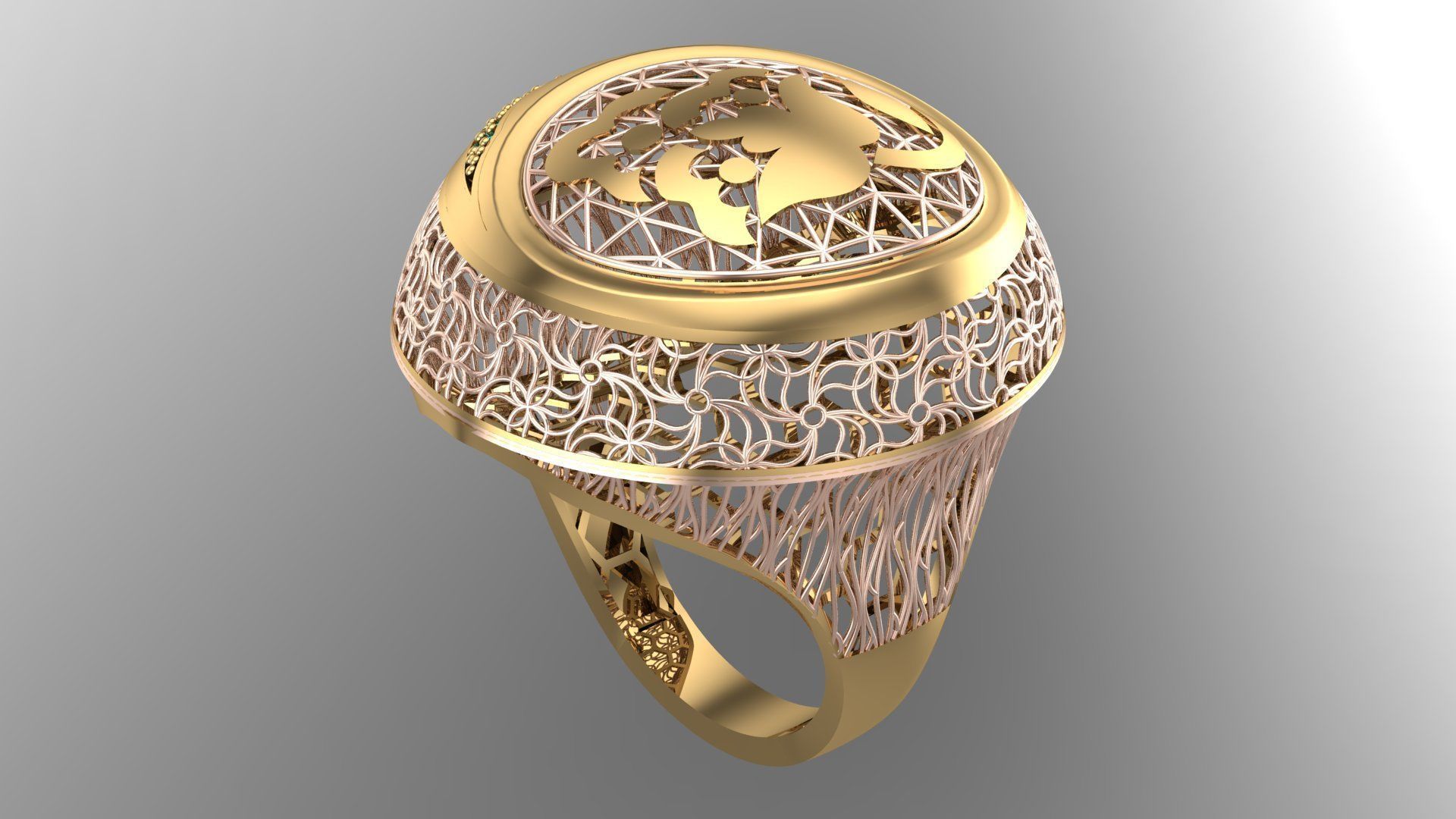 SINGLE ROW STONE RING COLLECTION -R12- 3D print model_4