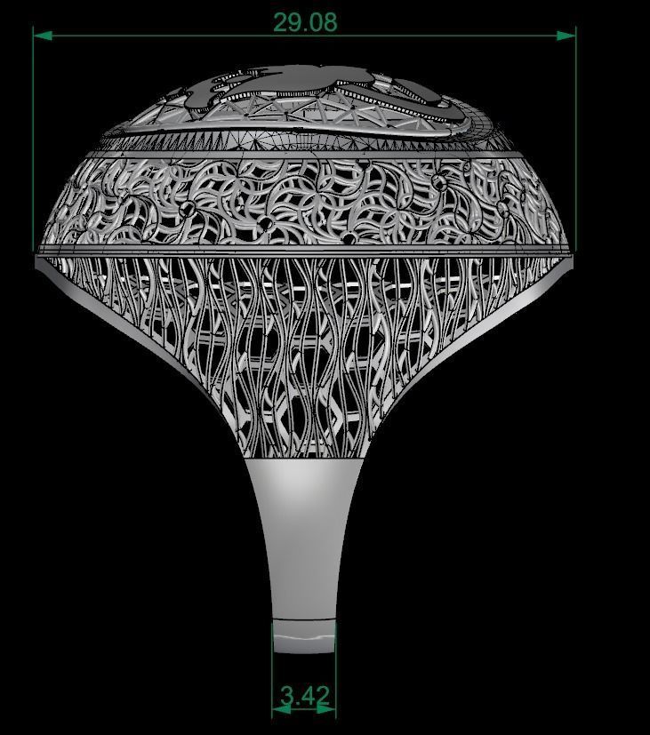 SINGLE ROW STONE RING COLLECTION -R12- 3D print model_8