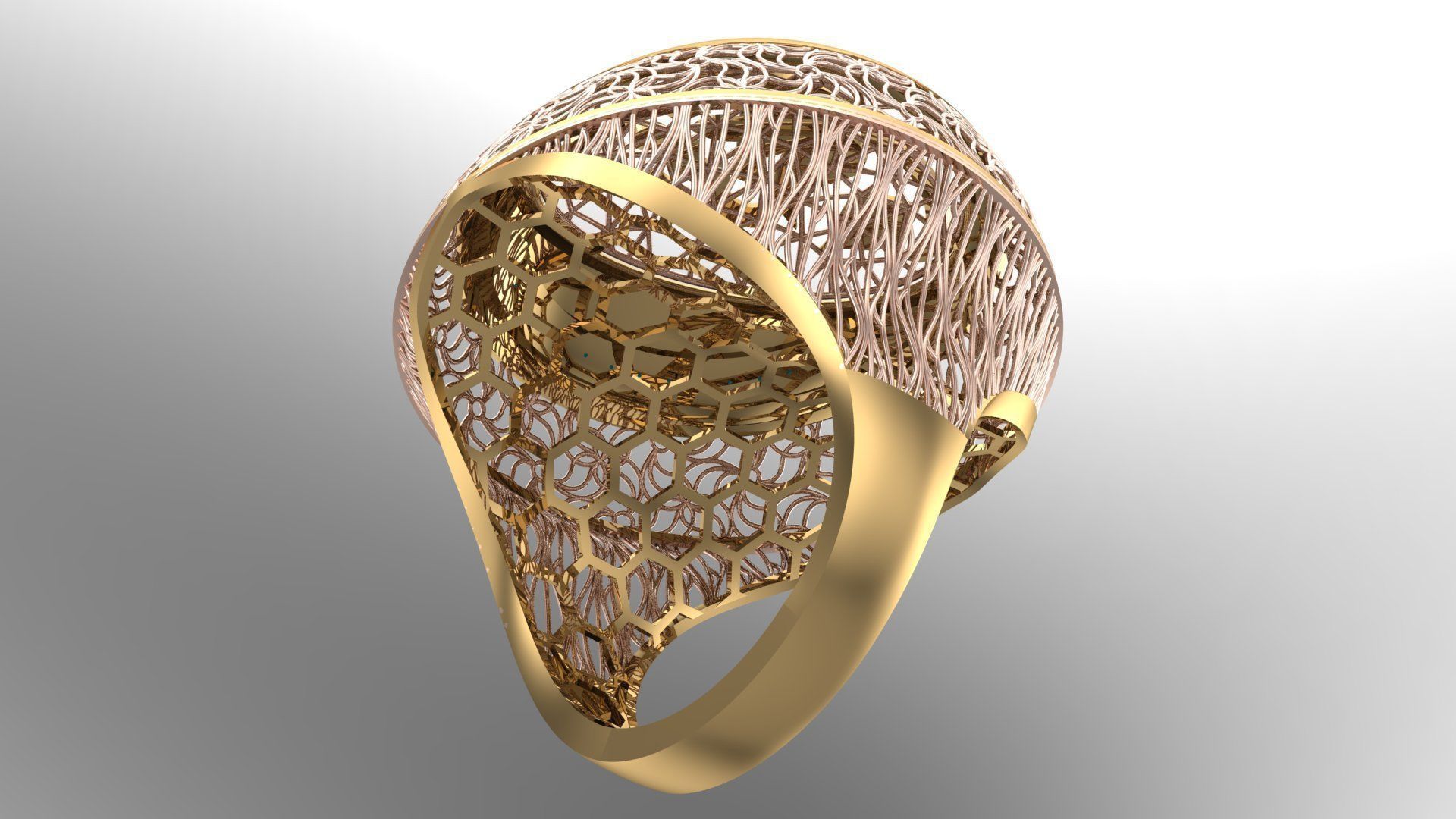 SINGLE ROW STONE RING COLLECTION -R12- 3D print model_13