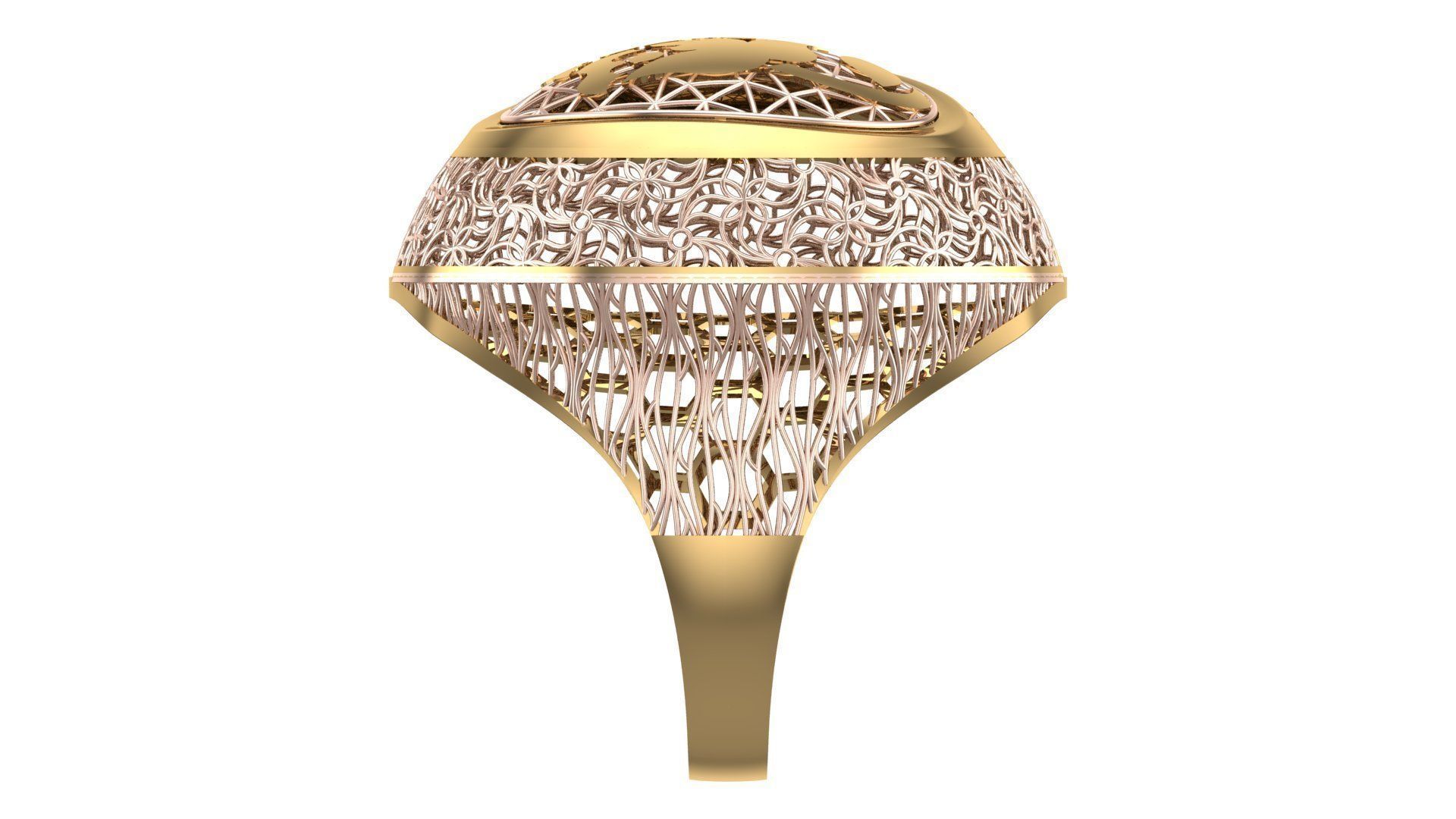 SINGLE ROW STONE RING COLLECTION -R12- 3D print model_14