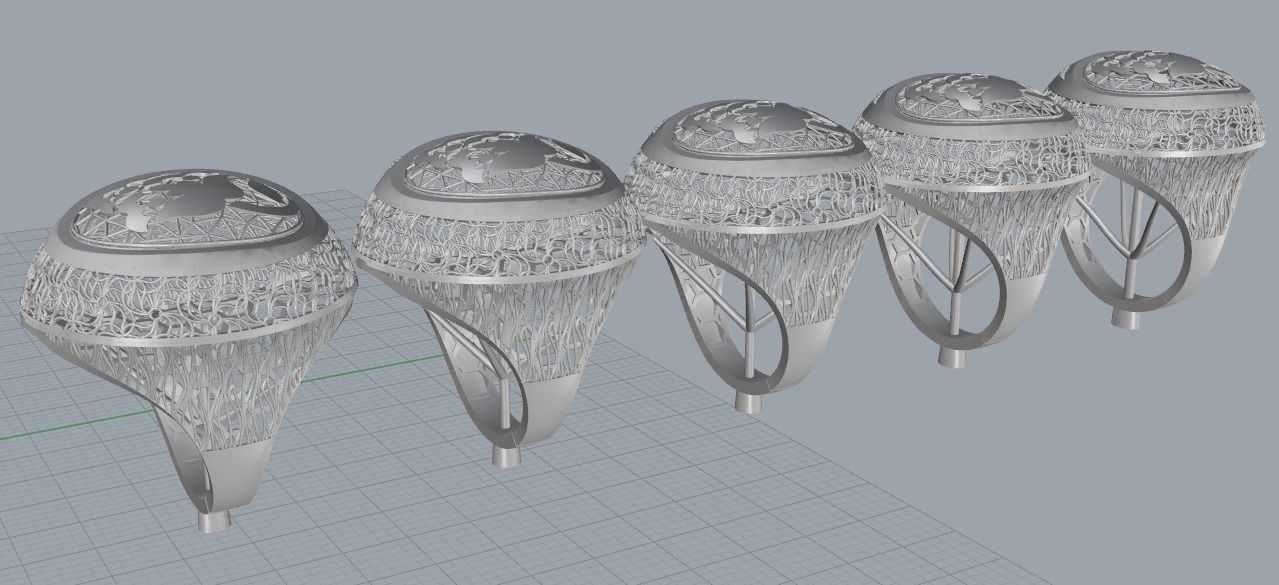 SINGLE ROW STONE RING COLLECTION -R12- 3D print model_11