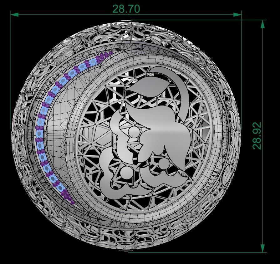 SINGLE ROW STONE RING COLLECTION -R12- 3D print model_9