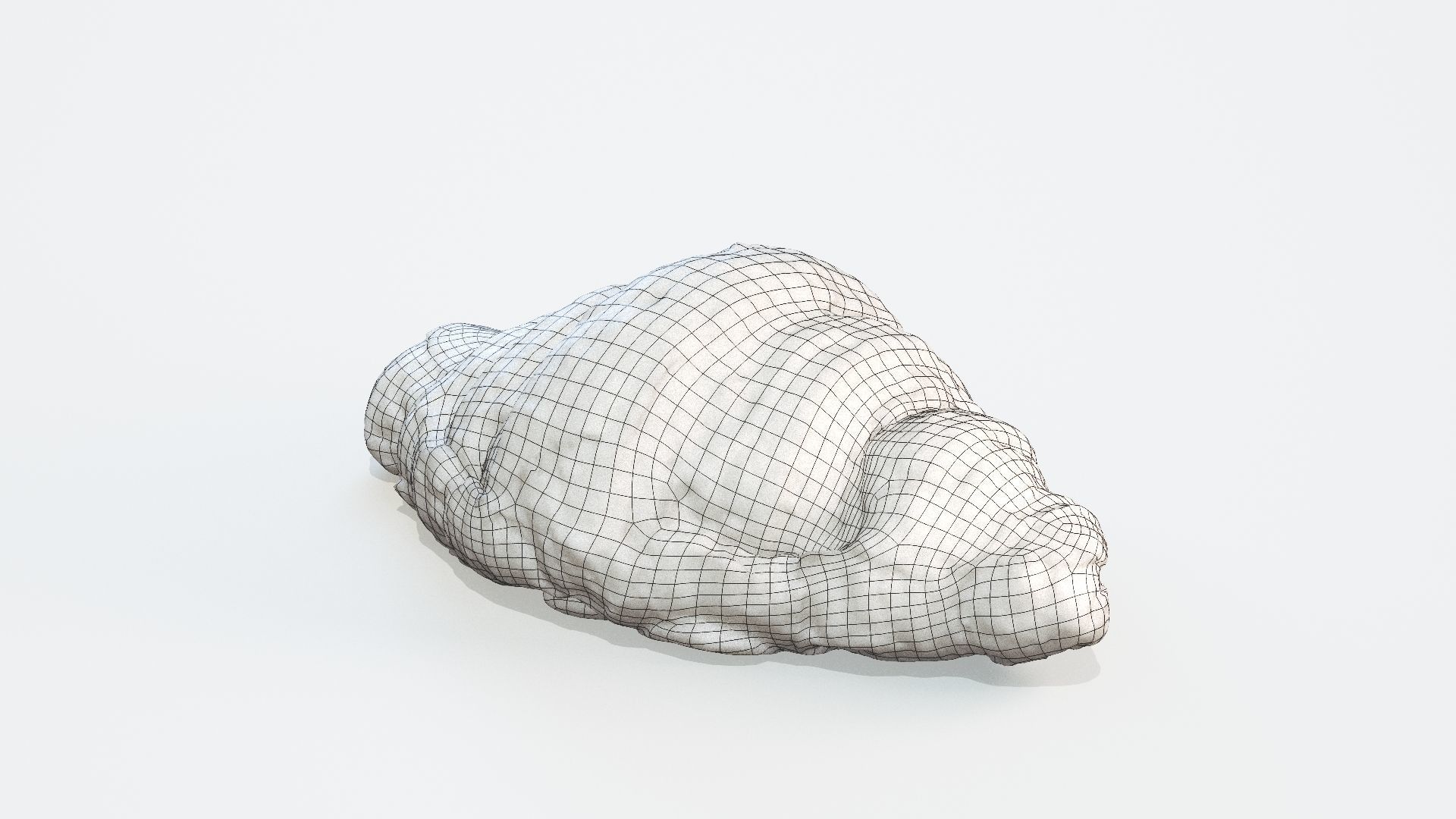 Croissant Almond with Raspberry 3D model 3D model_19