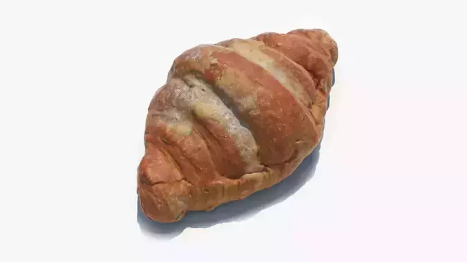 Croissant Almond with Raspberry 3D model
