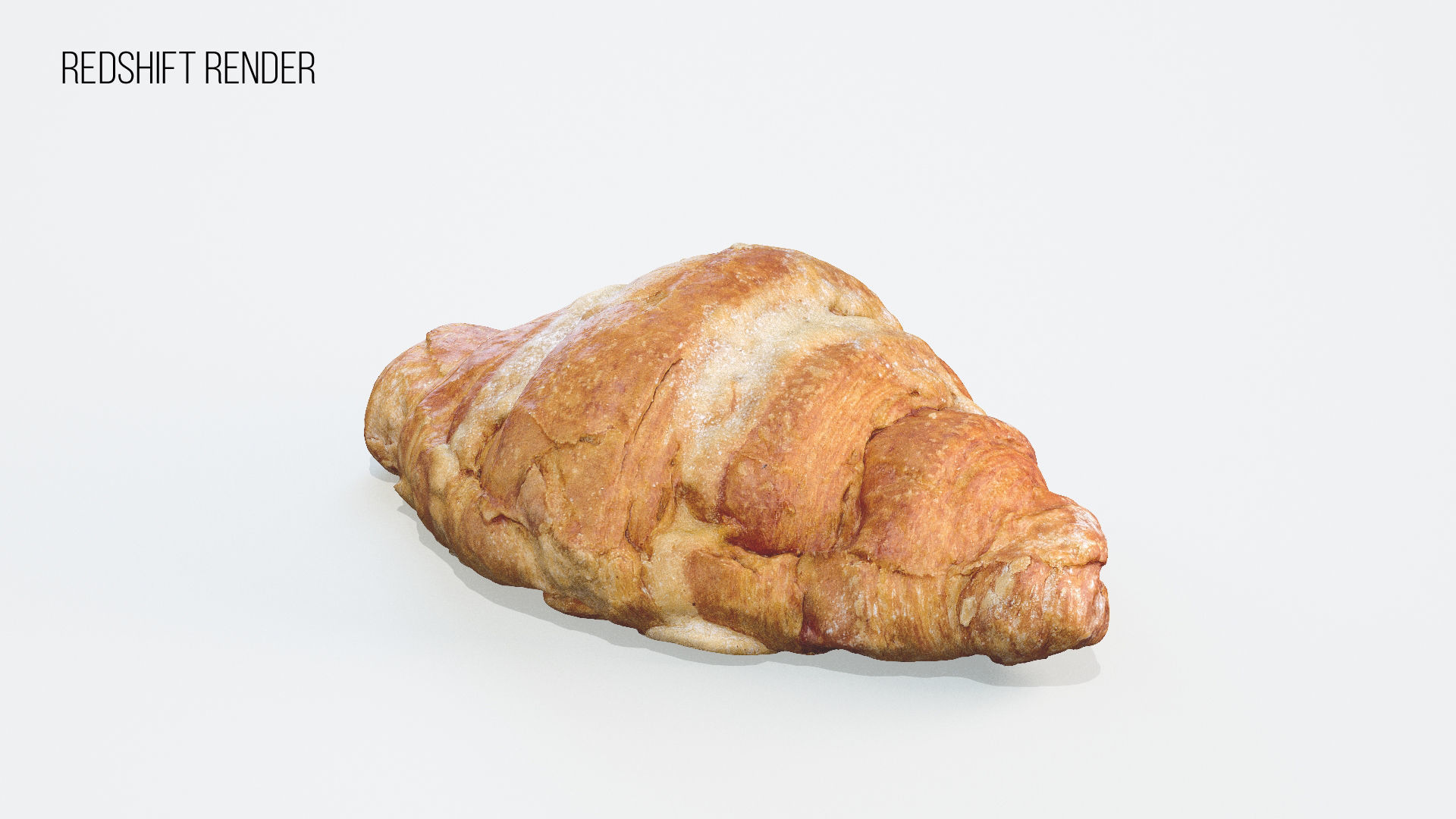 Croissant Almond with Raspberry 3D model 3D model_6