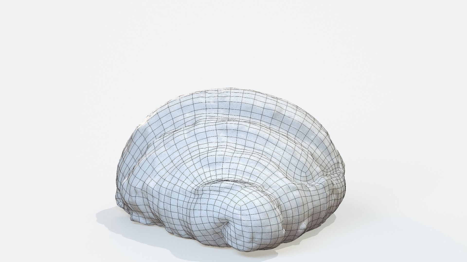 Croissant Almond with Raspberry 3D model 3D model_20