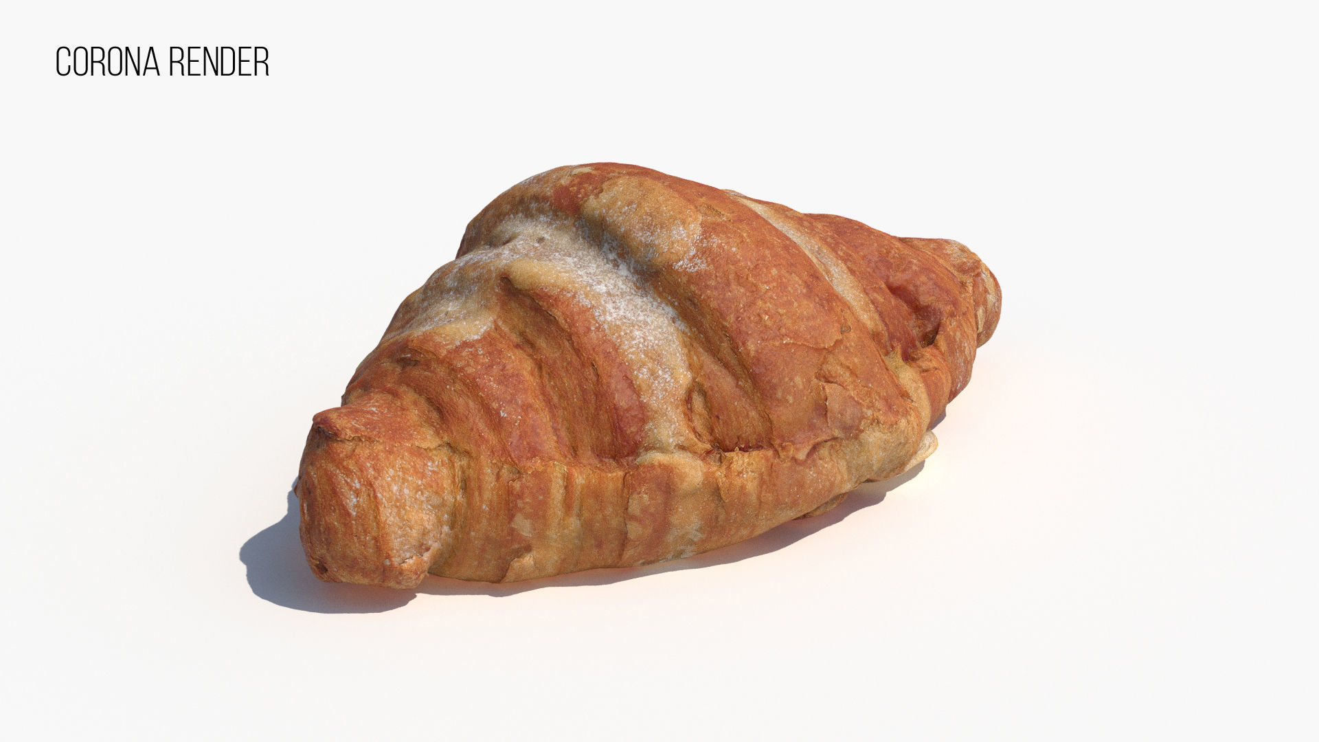 Croissant Almond with Raspberry 3D model 3D model_2