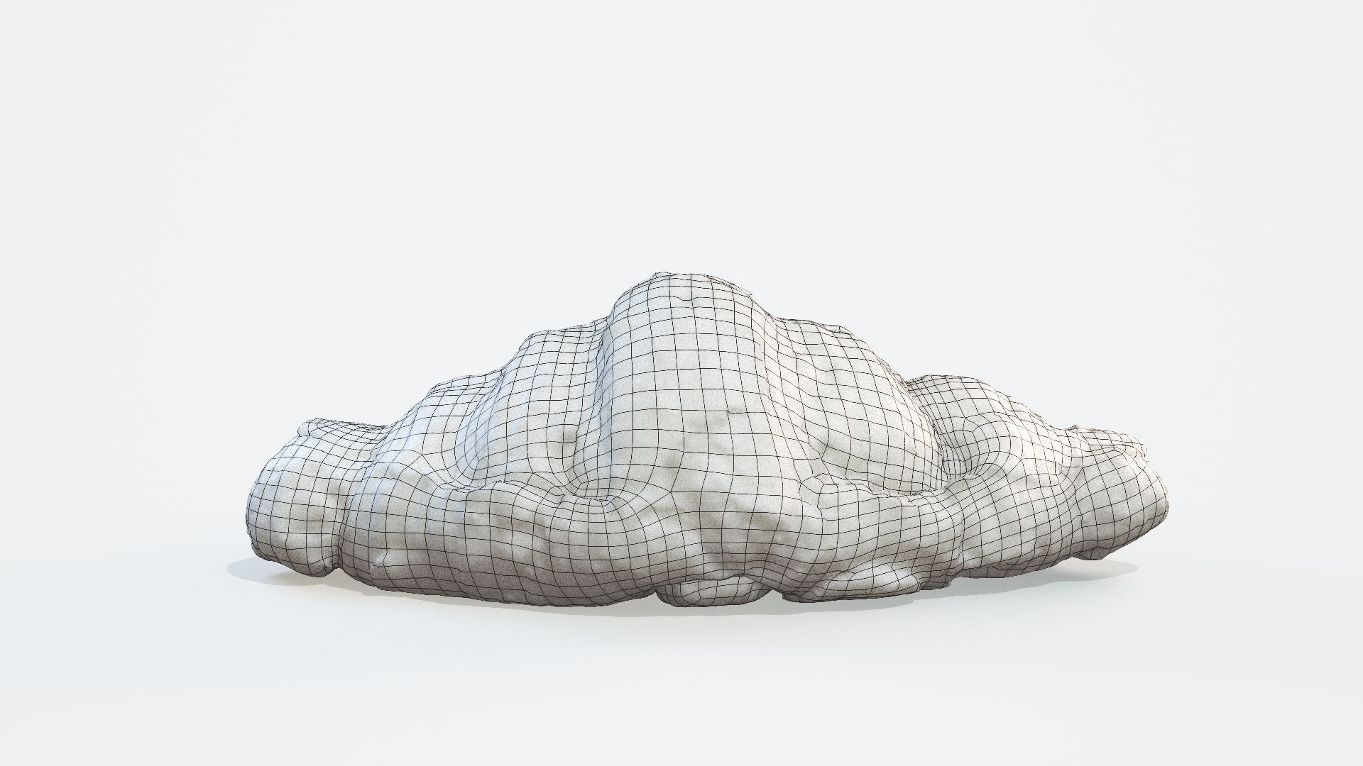 Croissant Almond with Raspberry 3D model 3D model_16