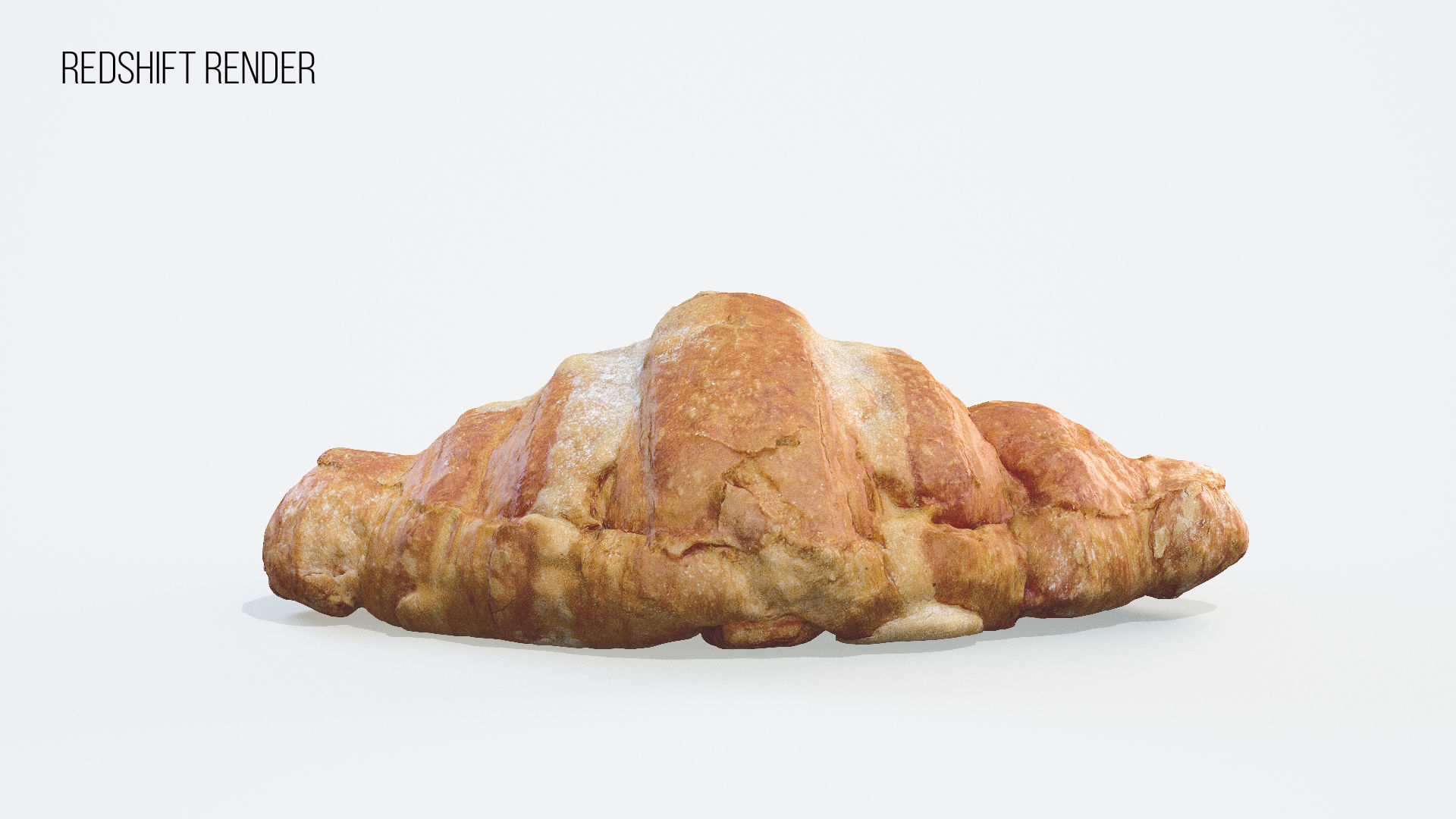 Croissant Almond with Raspberry 3D model 3D model_4