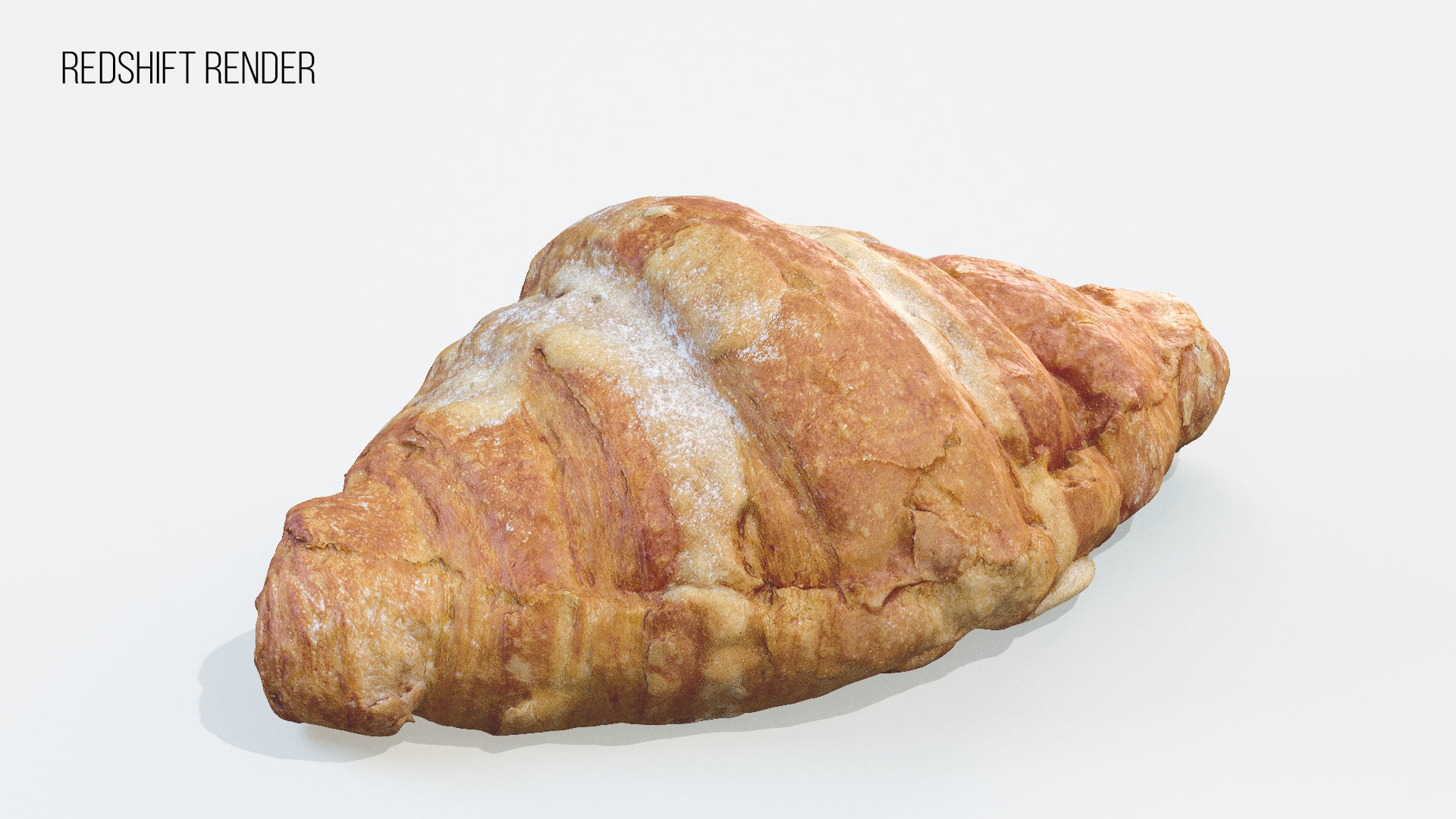 Croissant Almond with Raspberry 3D model 3D model_5