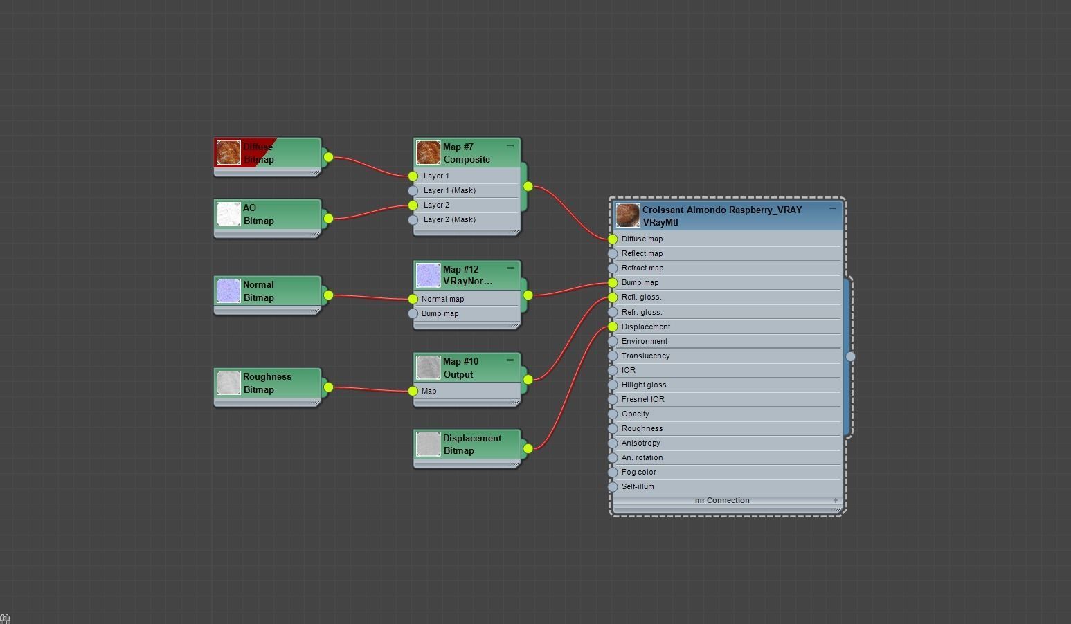 Croissant Almond with Raspberry 3D model 3D model_23