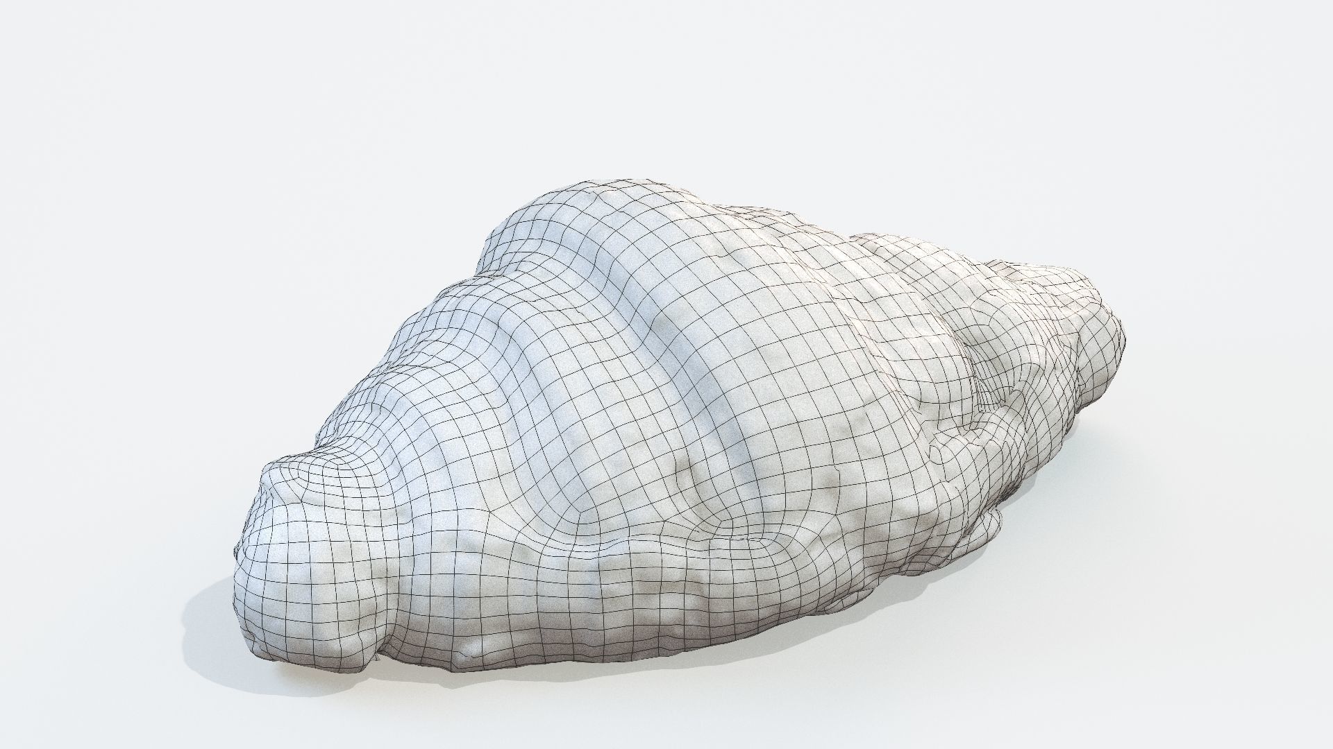 Croissant Almond with Raspberry 3D model 3D model_17