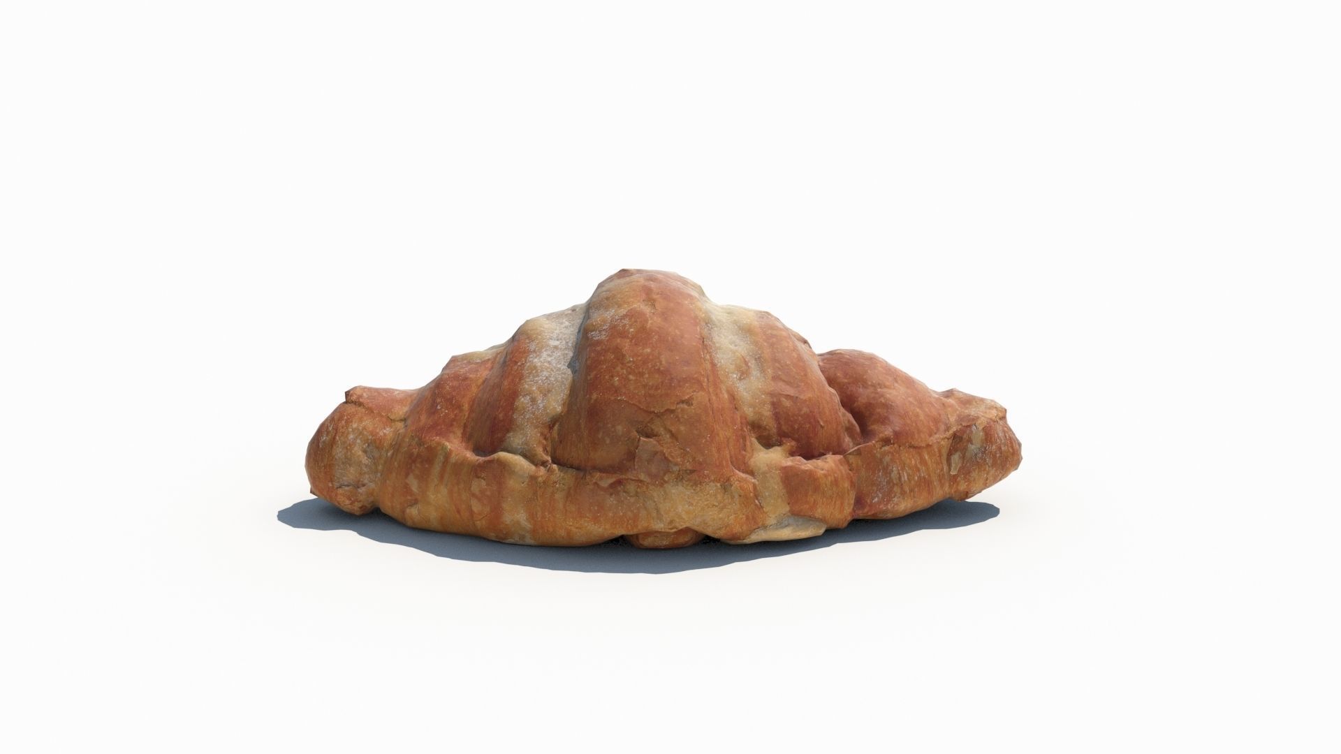 Croissant Almond with Raspberry 3D model 3D model_13