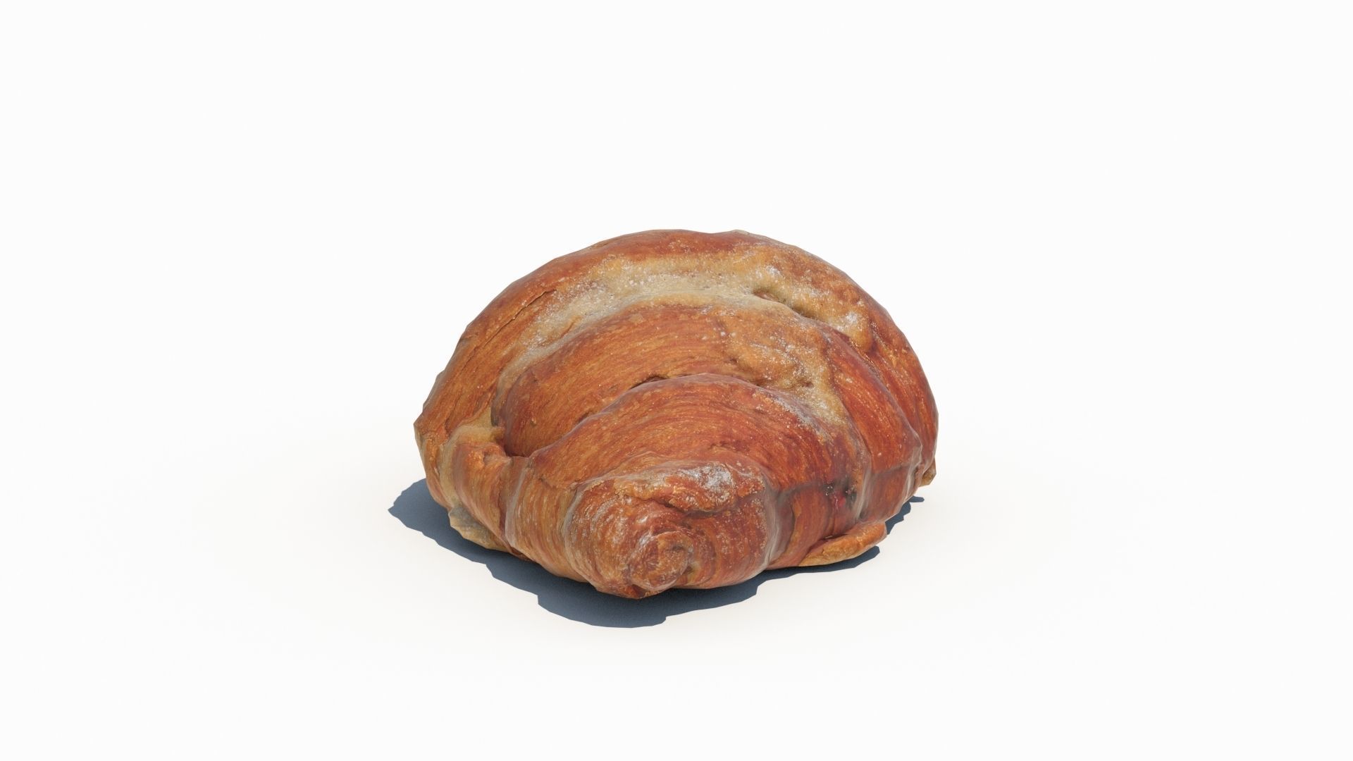 Croissant Almond with Raspberry 3D model 3D model_9