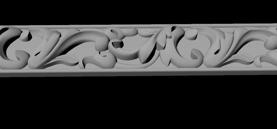 carved baguette  3D model_1