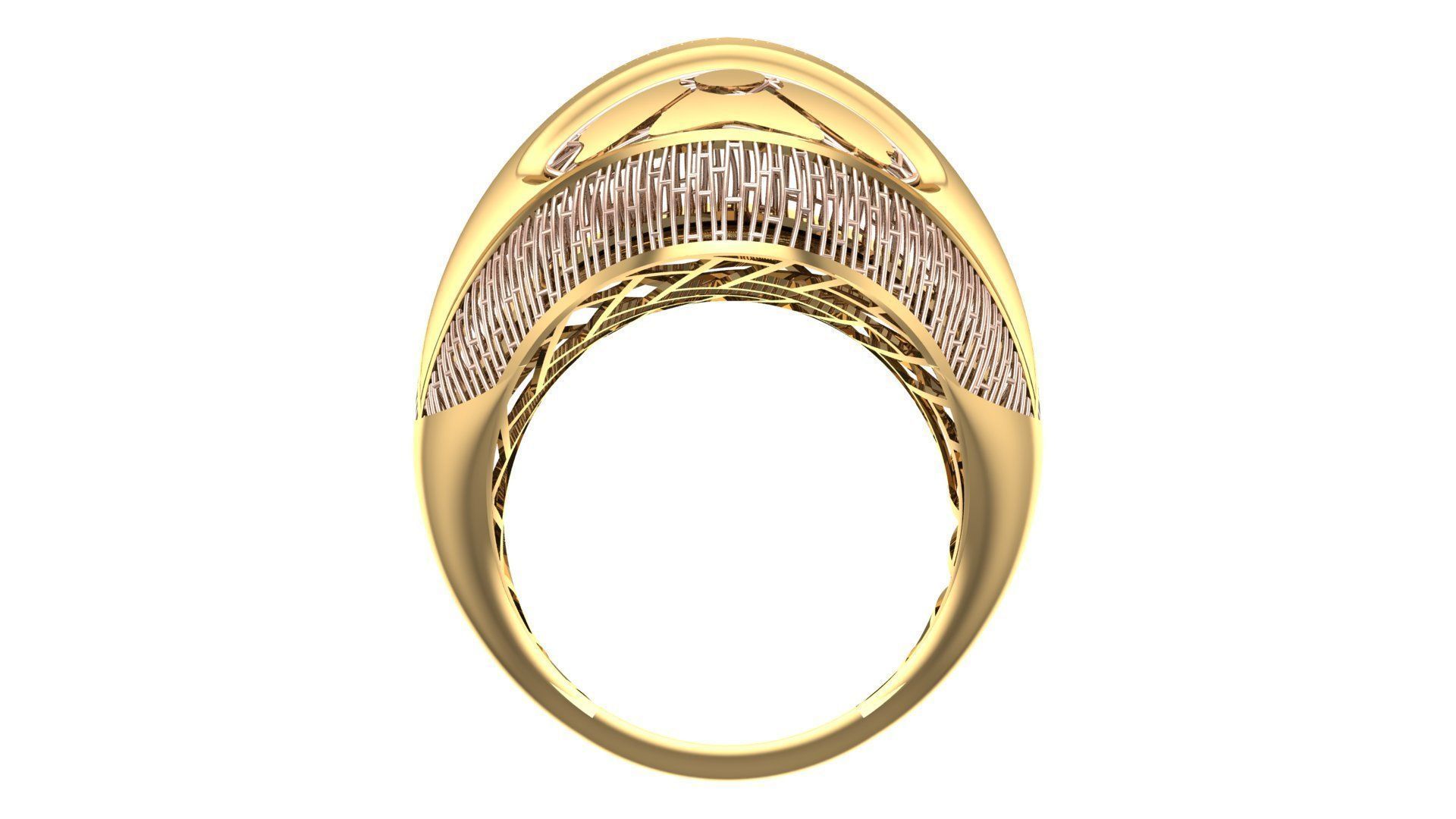 SINGLE ROW STONE RING COLLECTION -R16- 3D print model_18