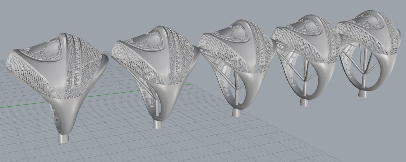 SINGLE ROW STONE RING COLLECTION -R16- 3D print model_16