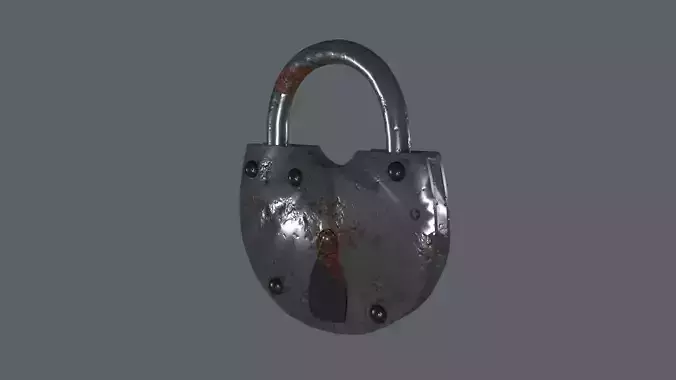 the padlock 3D model metal