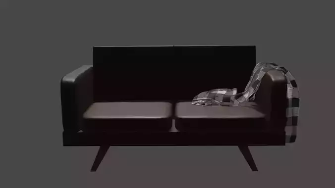 Couch chair with blanket