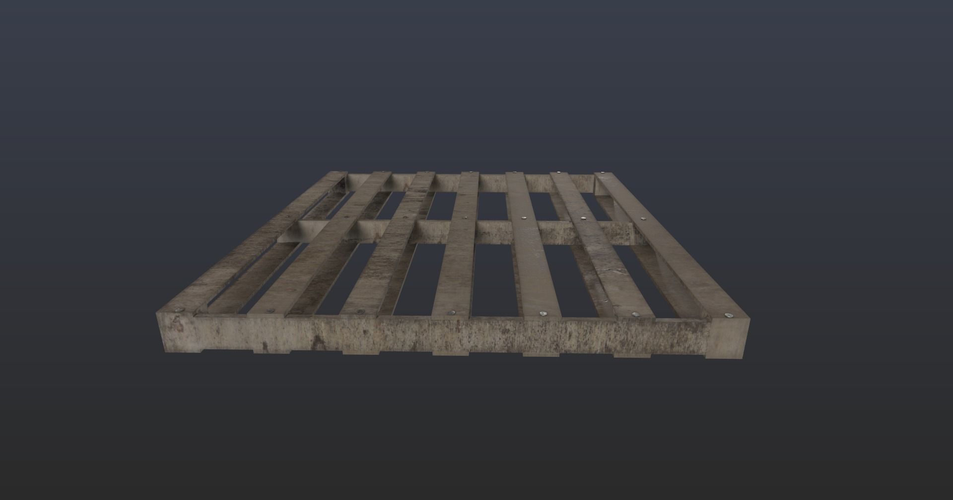 PBR Wooden Pallet Low-poly 3D model_1