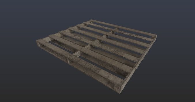 PBR Wooden Pallet Low-poly 3D model