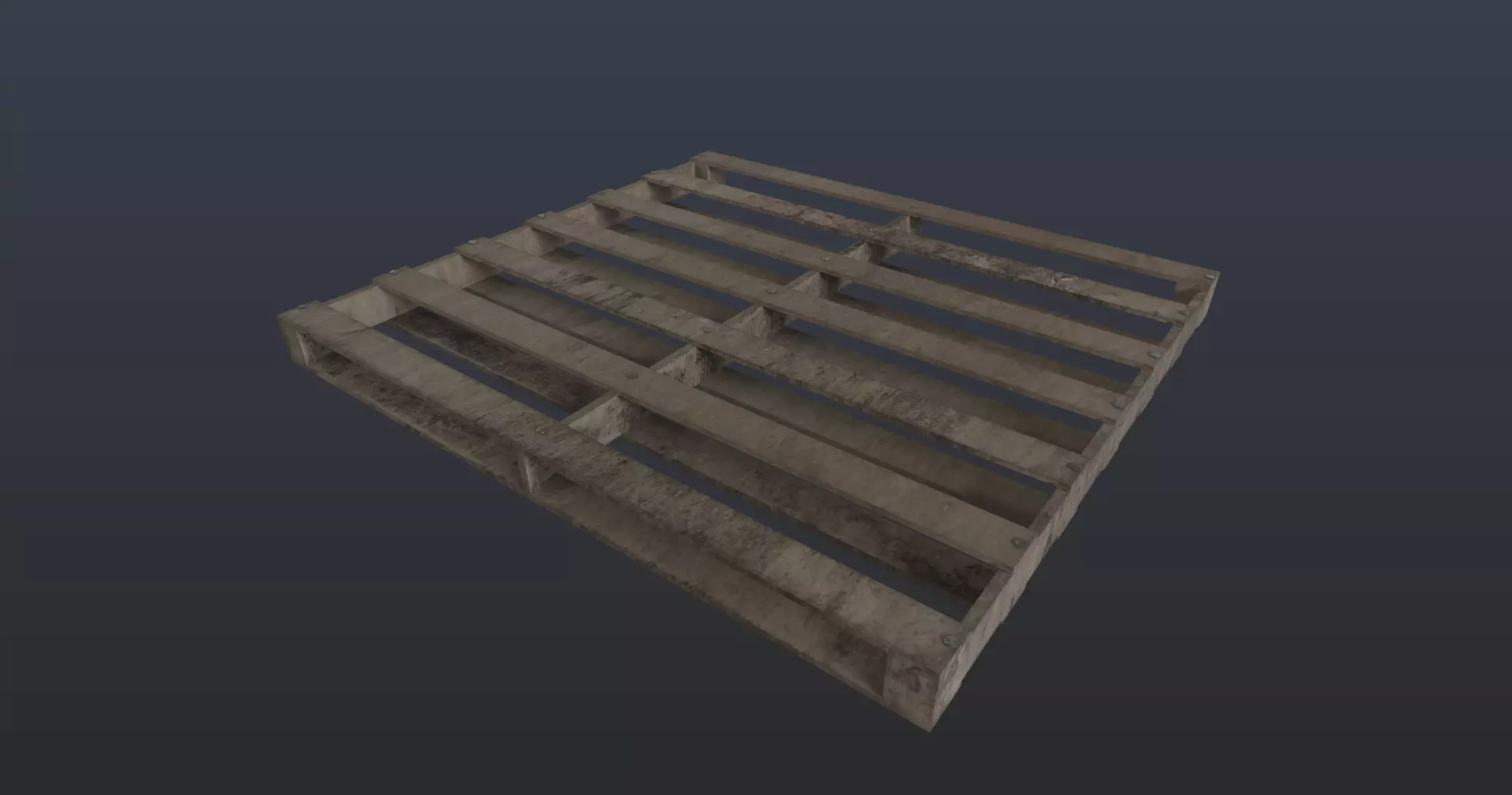 PBR Wooden Pallet Low-poly 3D model_0