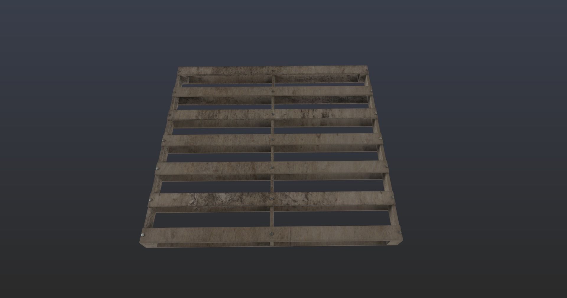 PBR Wooden Pallet Low-poly 3D model_3