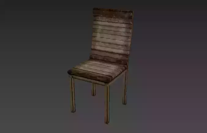 Wooden Chair - Game Ready