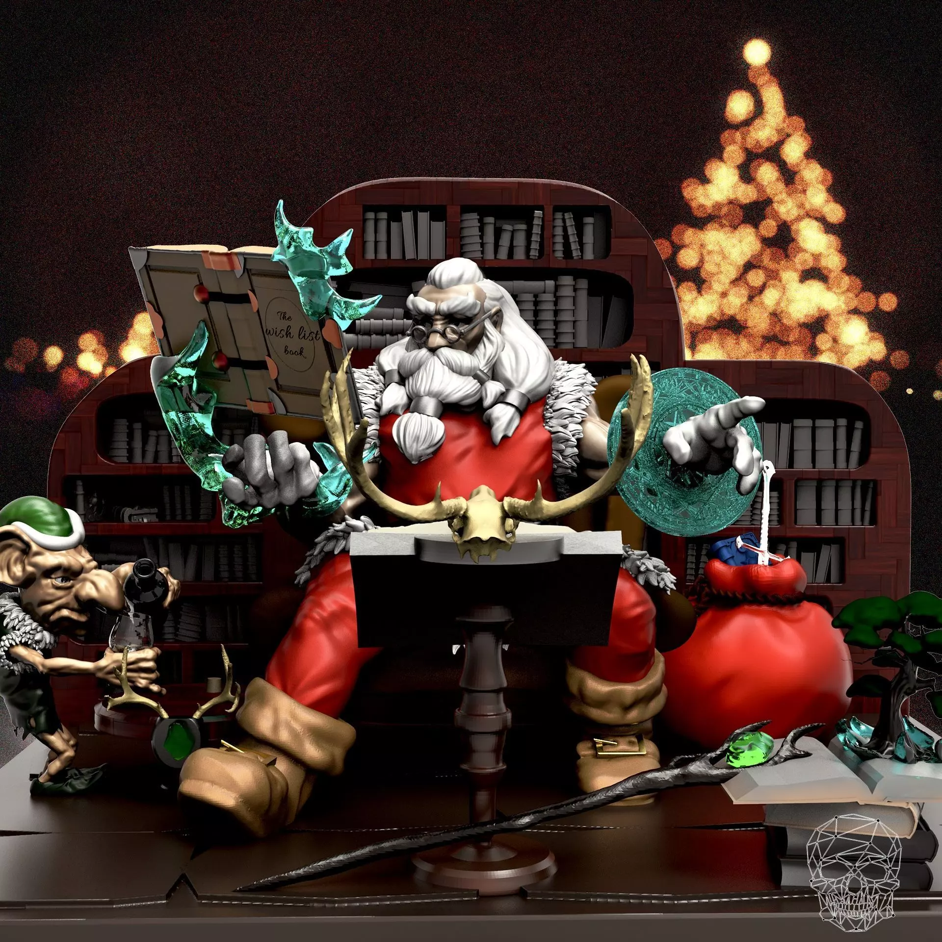 Magical Santa Claus 3D print model_0