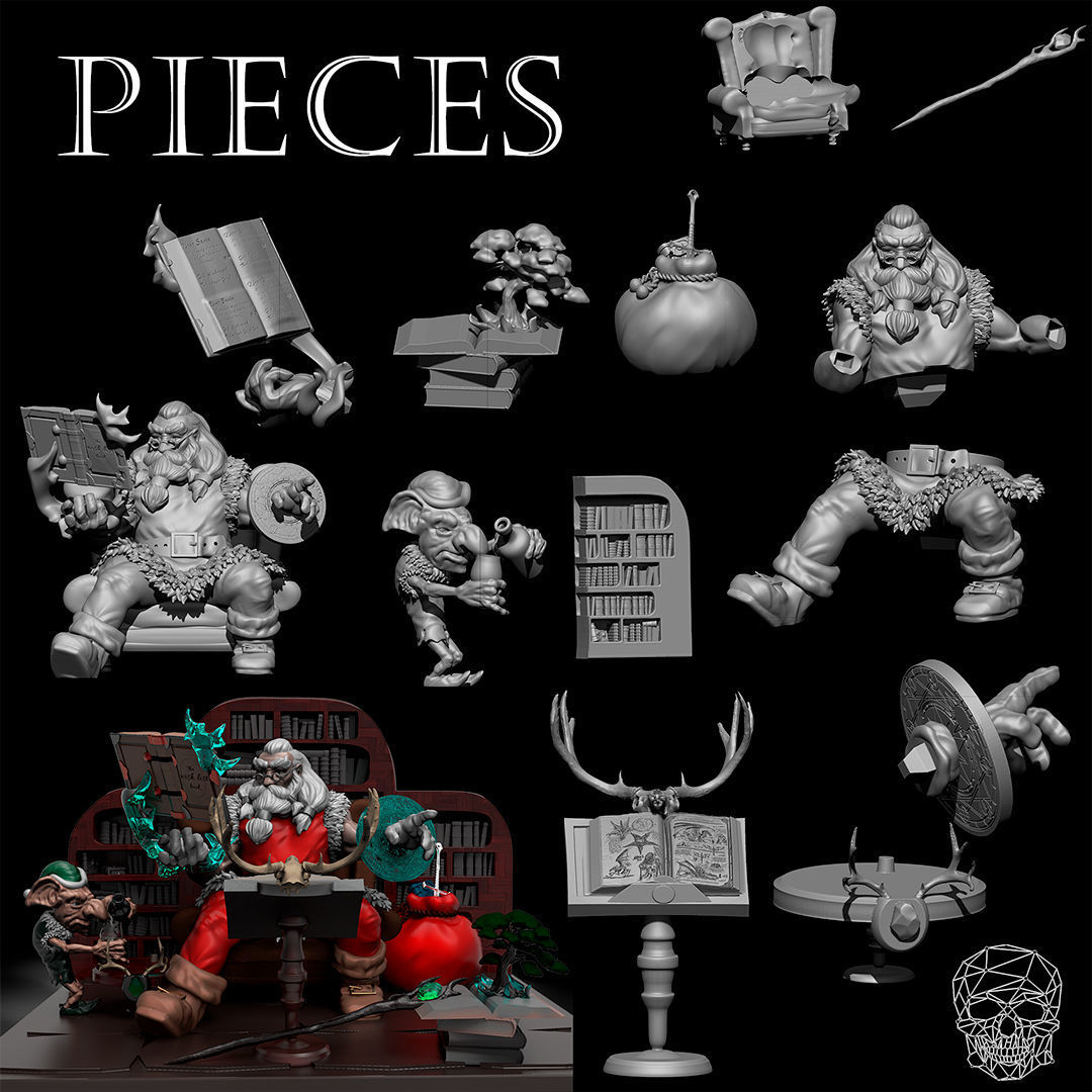 Magical Santa Claus 3D print model_1