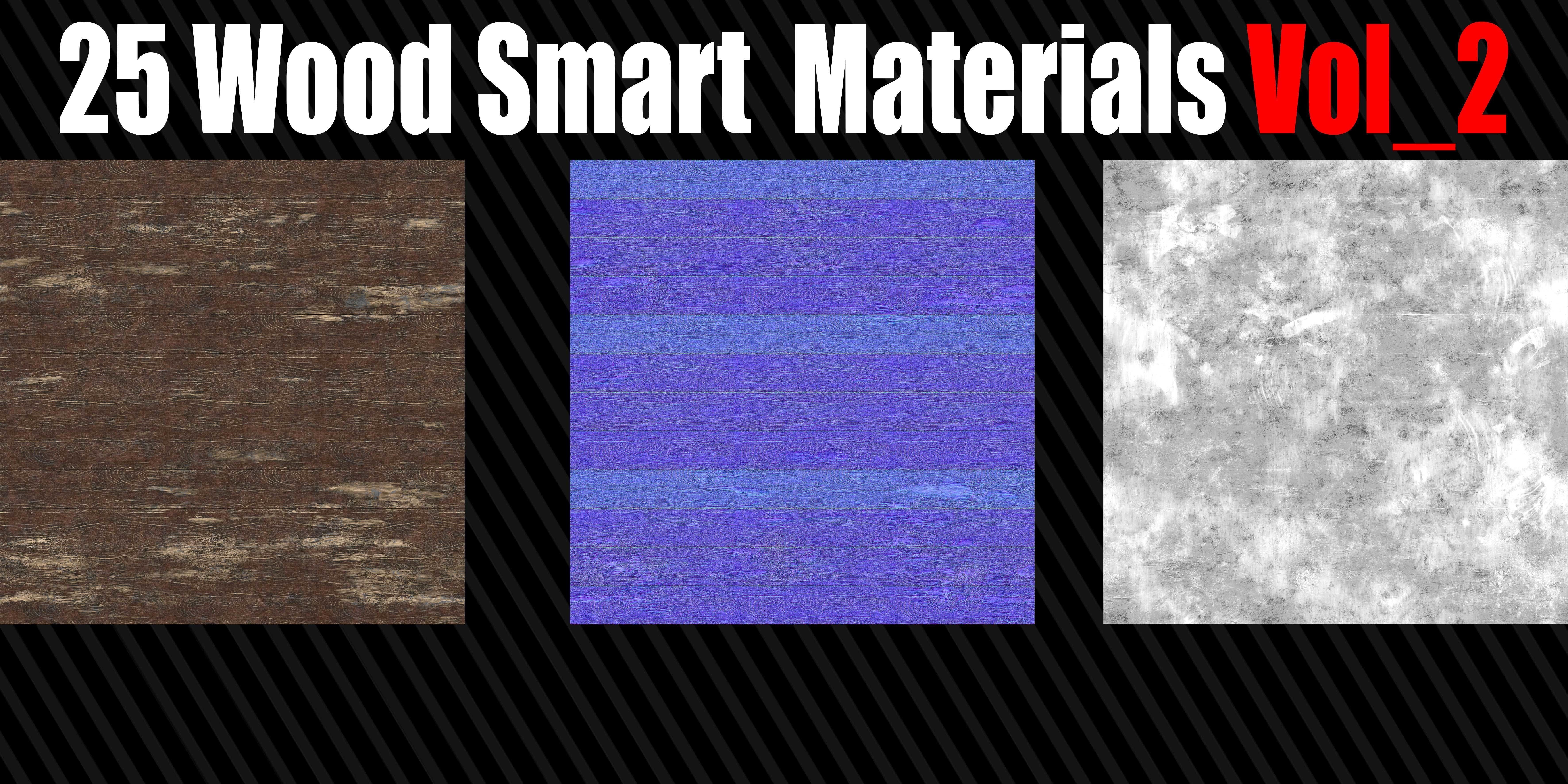 25 Wood Smart Materials  4K PBR Textures Vol 2 Texture_6