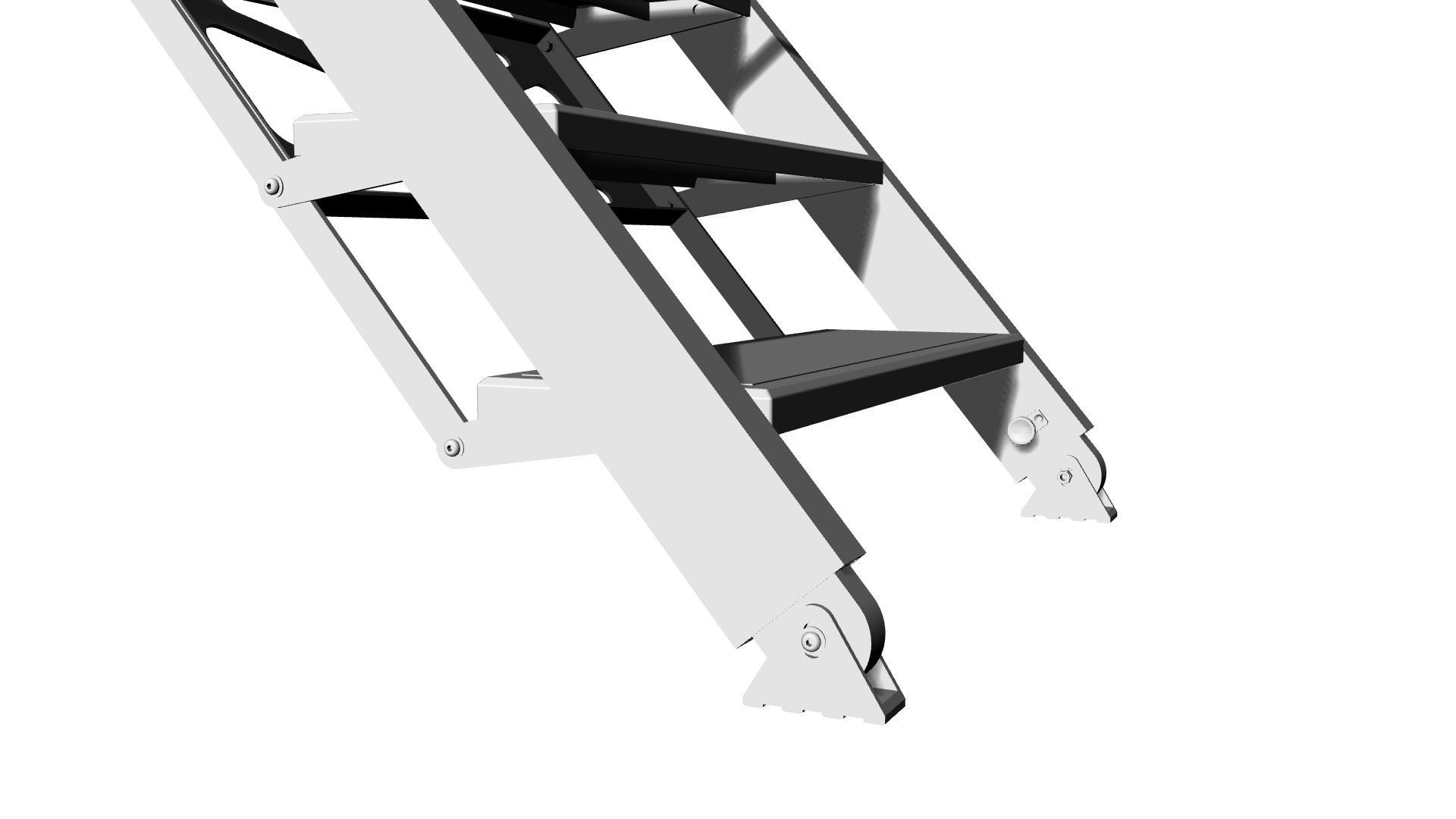 Articulated Military Vehicle Boarding Ladder  3D model_7