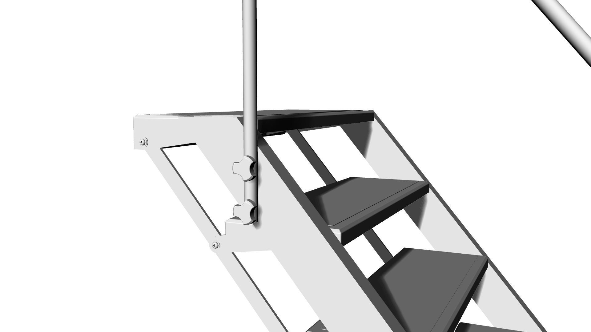 Articulated Military Vehicle Boarding Ladder  3D model_5