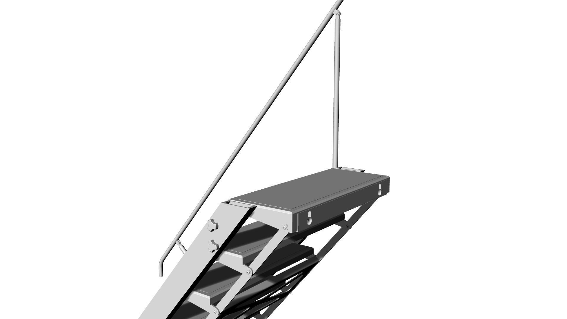 Articulated Military Vehicle Boarding Ladder  3D model_4