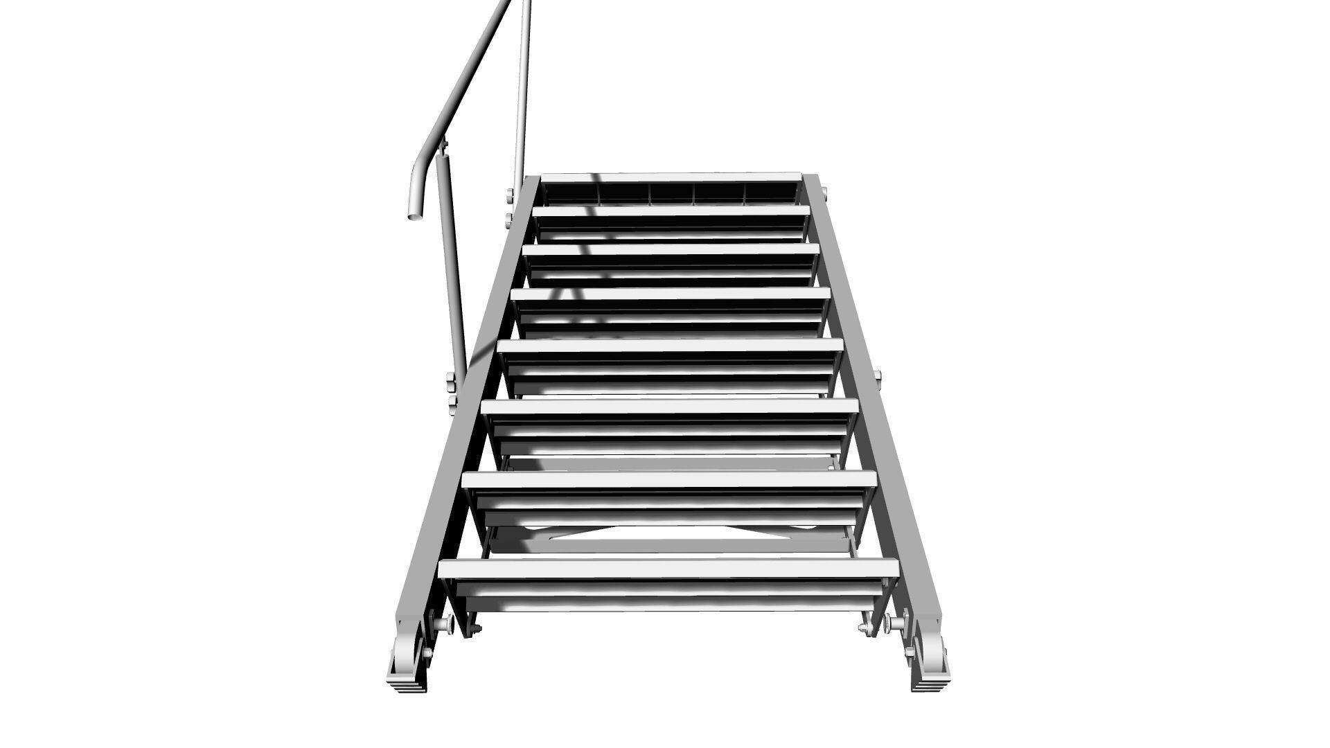 Articulated Military Vehicle Boarding Ladder  3D model_8