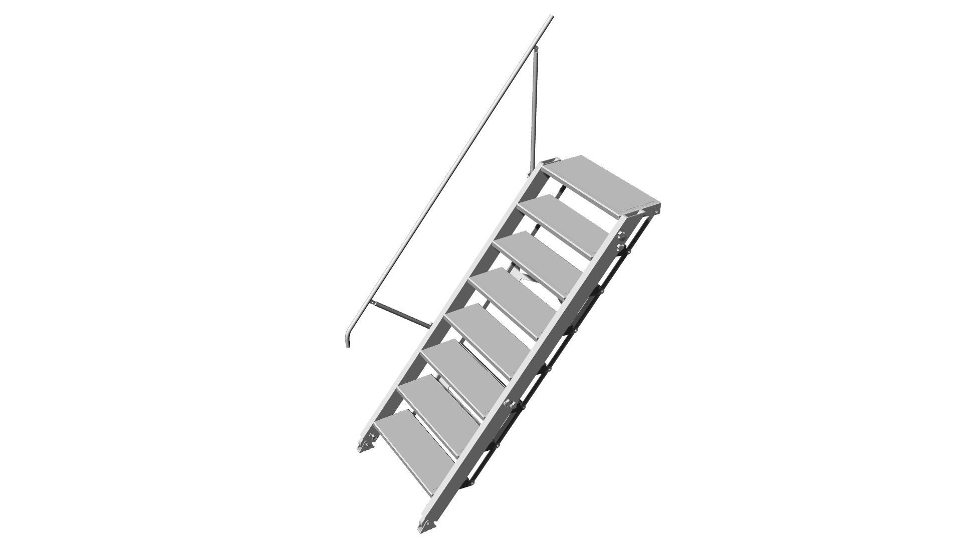 Articulated Military Vehicle Boarding Ladder  3D model_3