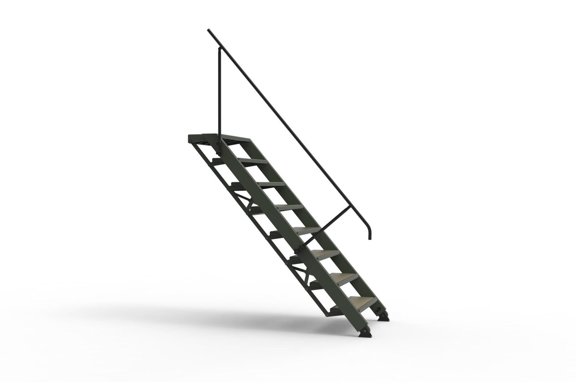 Articulated Military Vehicle Boarding Ladder  3D model_1