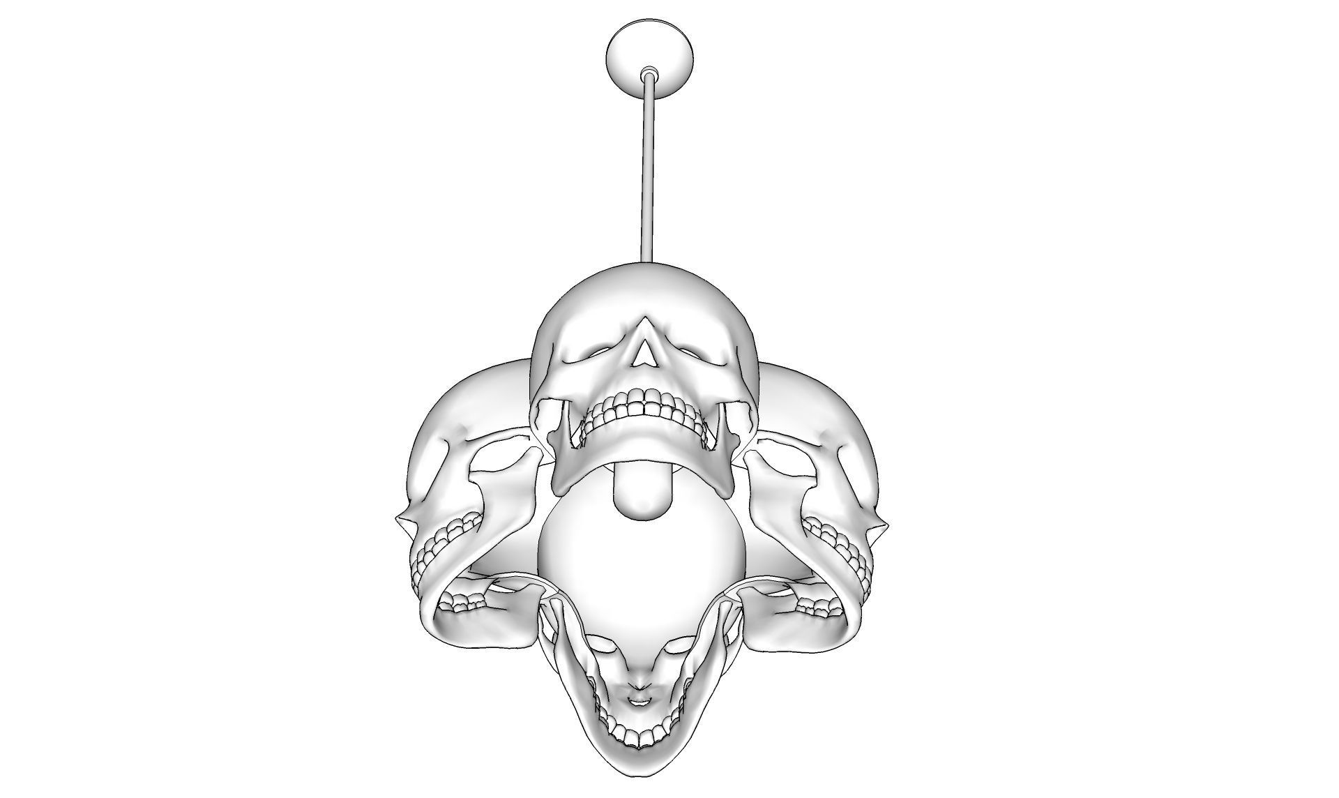 Skull Lamp 3D model_15