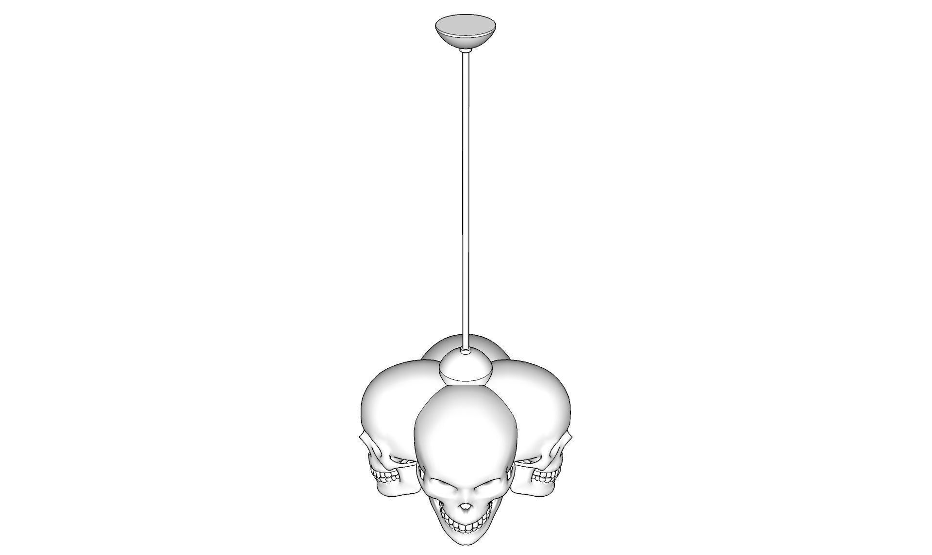 Skull Lamp 3D model_13
