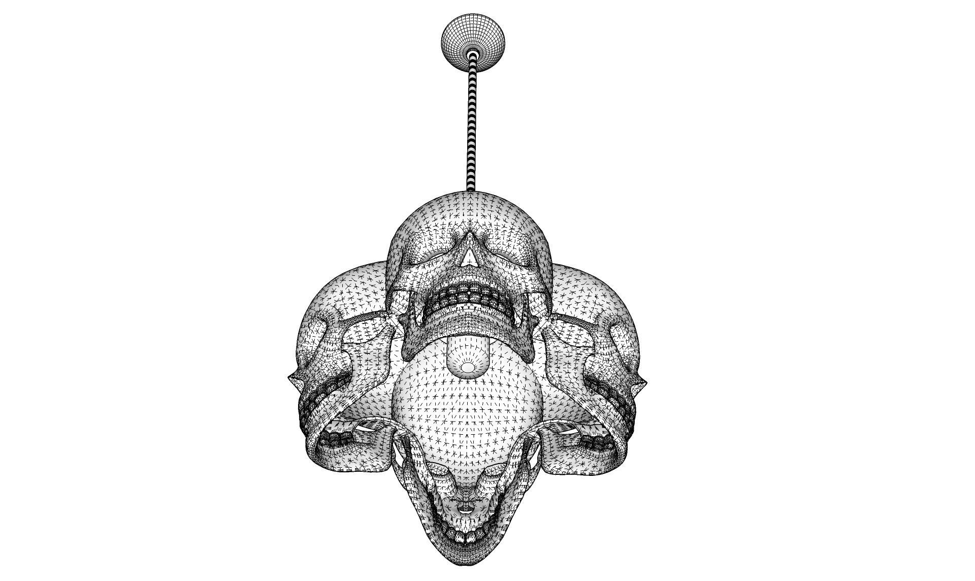 Skull Lamp 3D model_16