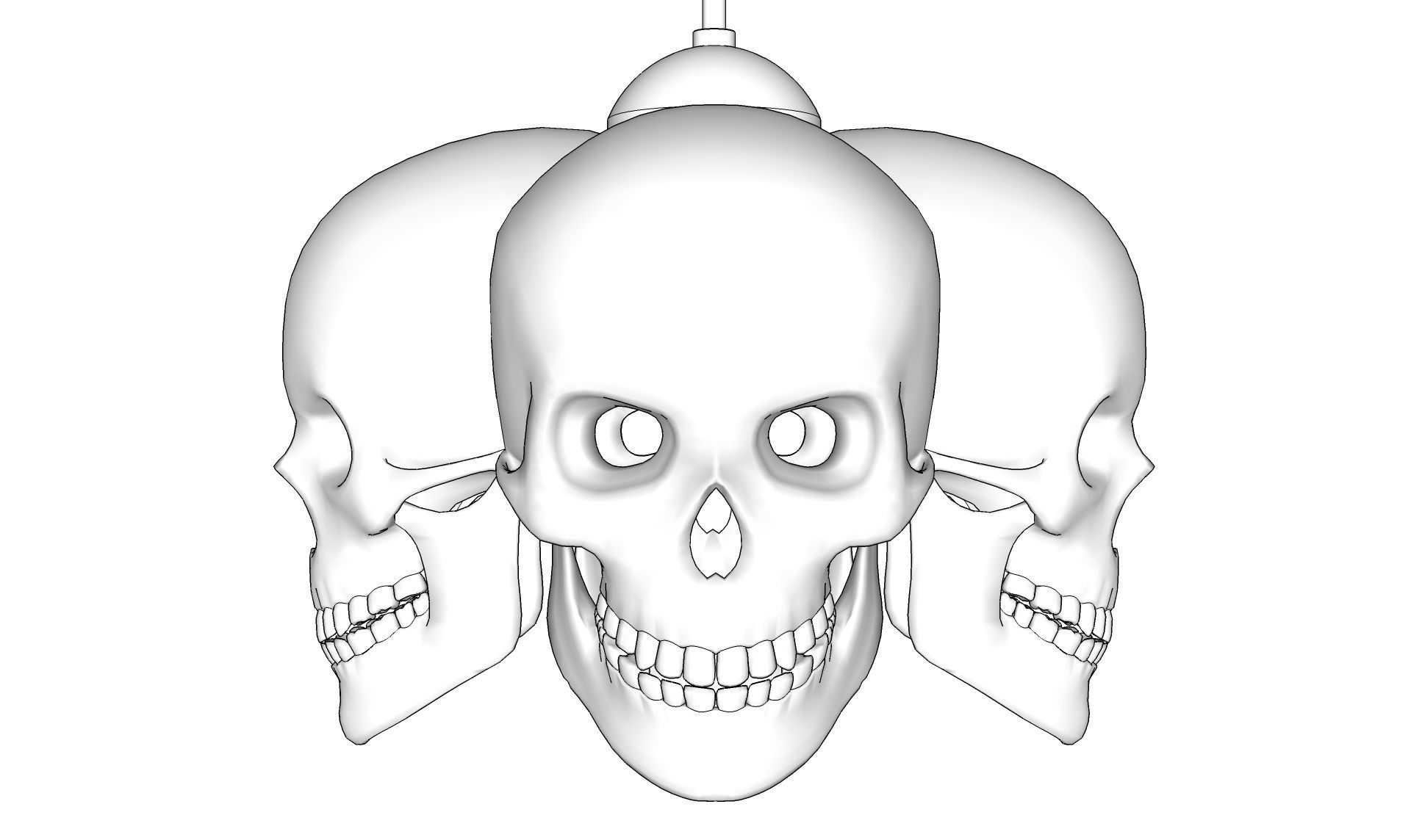 Skull Lamp 3D model_9