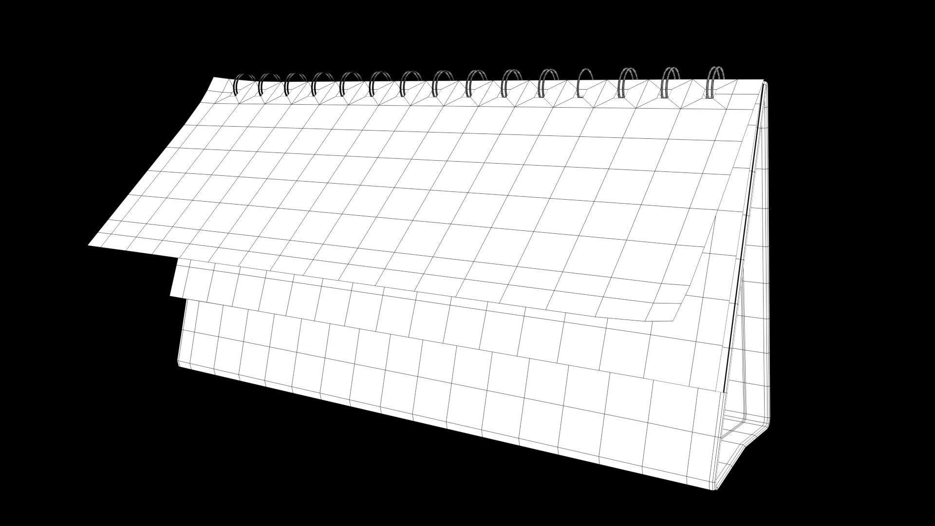 Calendar calendar calendar calendar model and lifelike 3D model_6