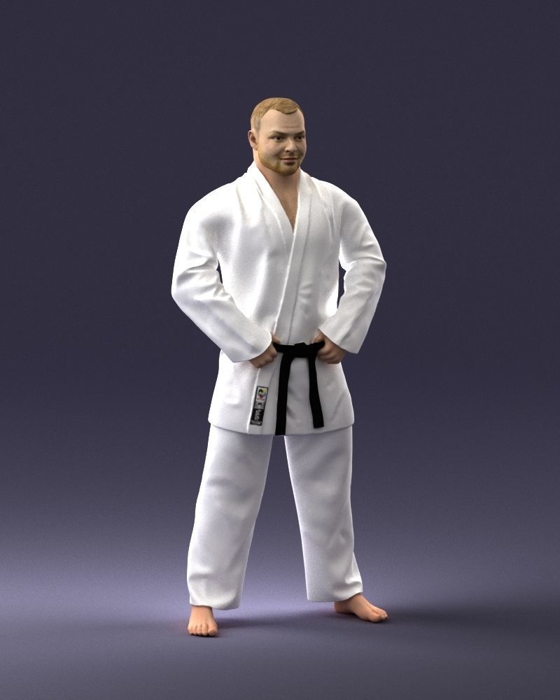 000089 Judo Fighter 1105 3dp 3D print model_3